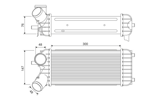 818365 VALEO Intercooler, charger for FORD