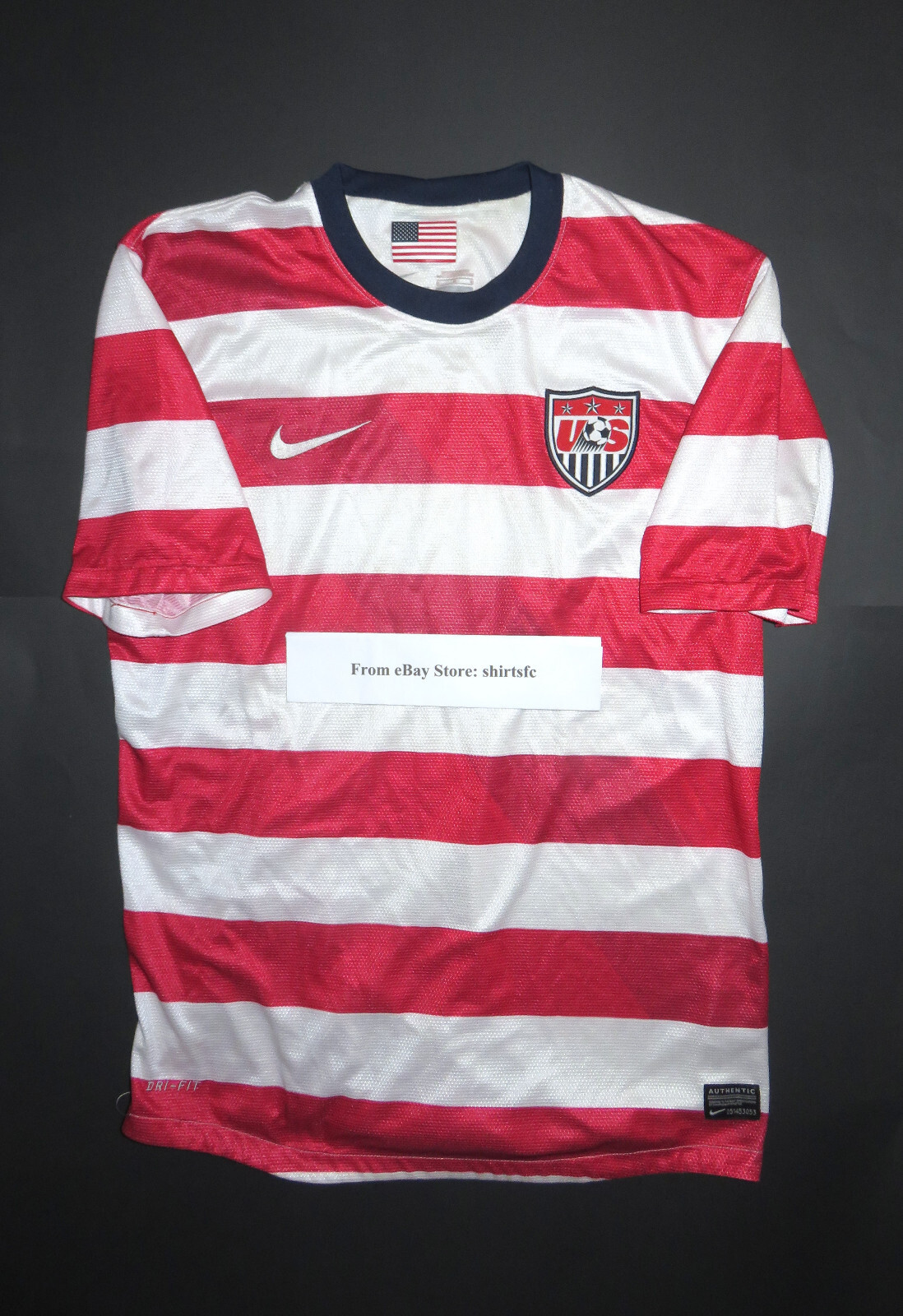 2012-2013 Nike Authentic USA USMNT Waldo Men's Soccer Jersey Shirt Kit World Cup