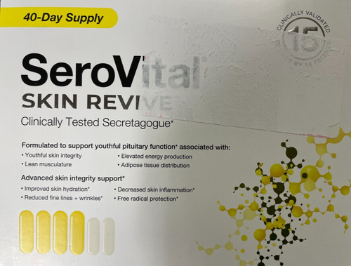 SeroVital Skin Revive 40 Day Pack 240 Capsules Supports Pituitary Function 11/26