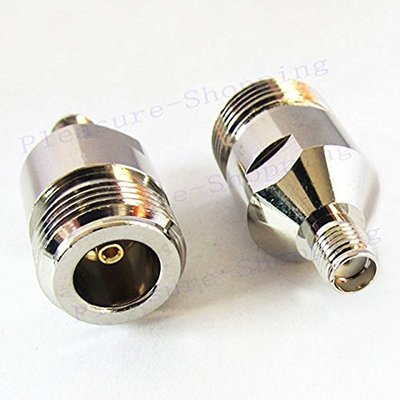 2x WIFI antenna adapter SMA female to N type female straight RF coax connector