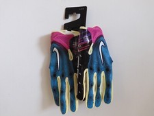 Nike Vapor Jet 7.0 Football Gloves Black-Blue Lightning-White Sz XL