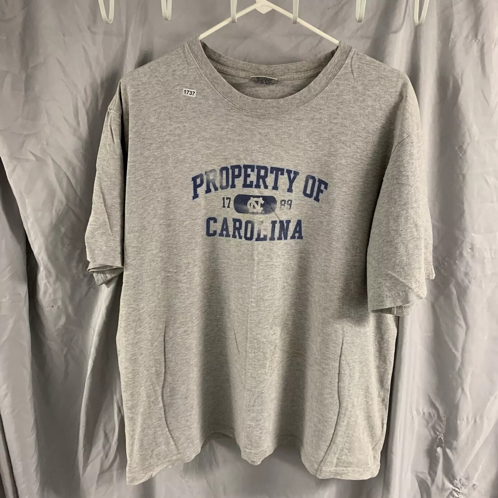 North Carolina Shirt Adult Large Grey Short Sleeve Classic Soffe 90s Men’s