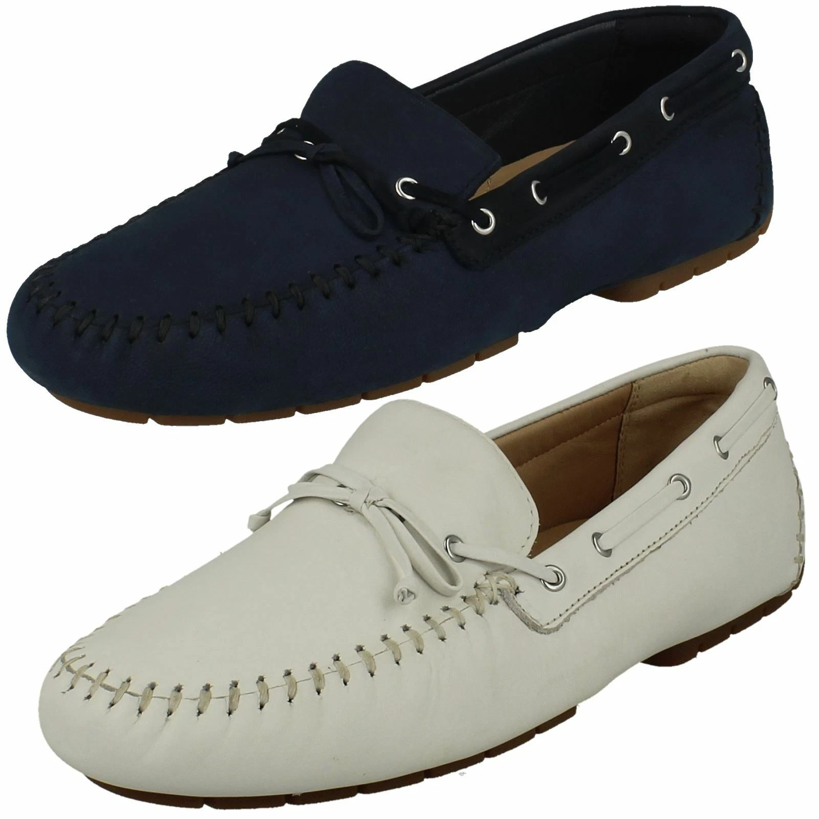 Mocassino donna pelle nabuk piatto tutti i giorni Clarks scarpe casual CMocc cravatta donna