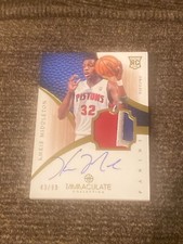 Khris Middleton 2012 immaculate 3 clr patch auto autograph #164 43/99