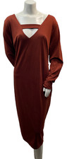 Bar III Bodycon Dress Womens Plus size 4X Copper Brown Long Sleeve Stretch New