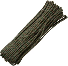 Parachute Cord Parachute Cord Wetland OD green, green, and brown. 100 ft. length