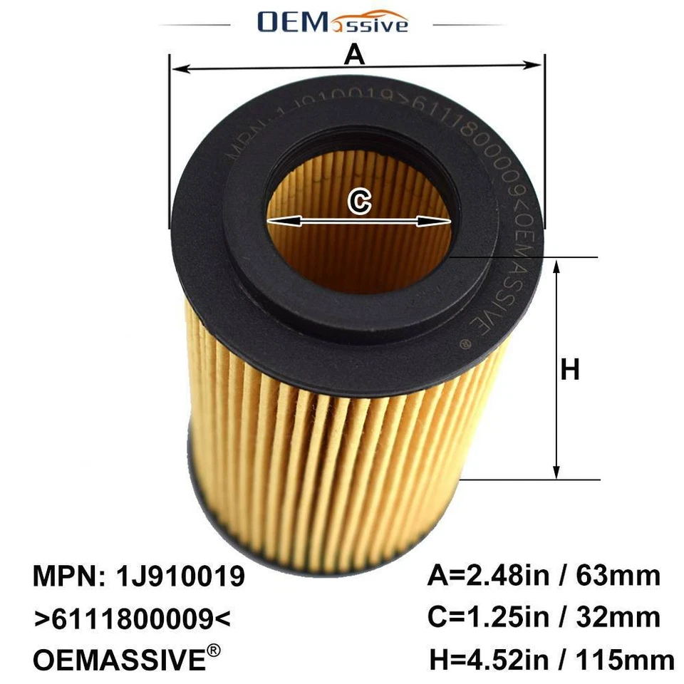 3pcs Engine Oil Filter For Mercedes-Benz M-Class (W163) ML350 ML320 Diesel - image 2 of 4