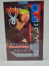 SPYDER 3-Pack Mesh Boxer Briefs Men's Medium Large XLarge Gray/Black/Red 45