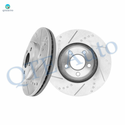 Front Drilled Slotted Brake Disc Rotors 305.2mm To 2003-2011 Ford Crown Victoria