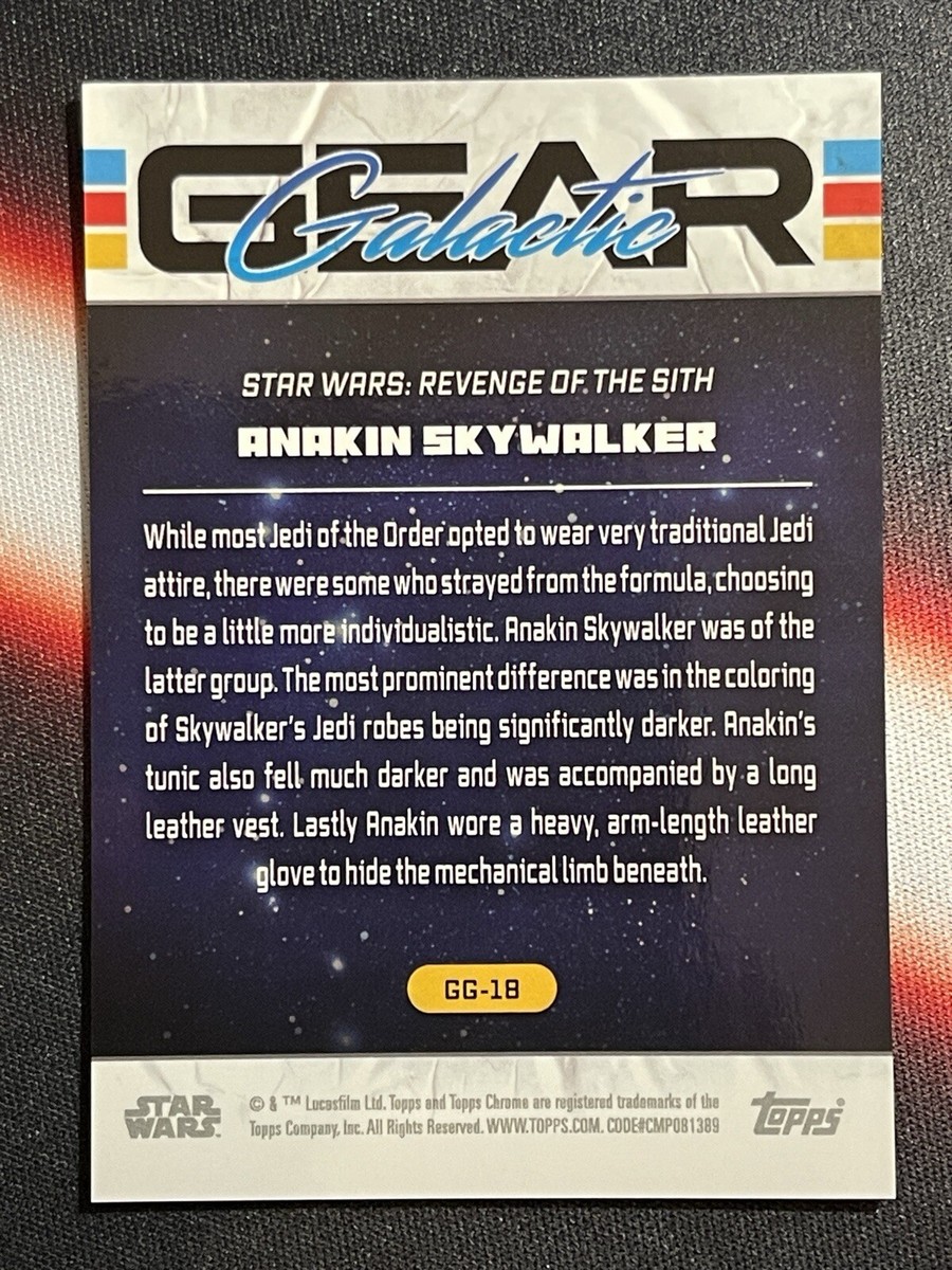スターウォーズ　カード　topps　トップス　アナキンスカイウォーカー　1of1 Anakin Skywalker / アナキン・スカイウォーカー 2018 Topps