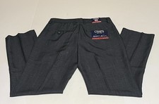 Chaps Performance Slim Fit Dress Pants Mens 30x30 Gray Flat Front NWT