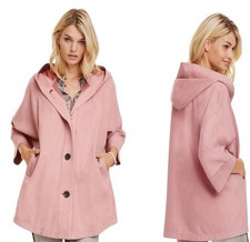 Jacke rosa Linea TESINI Damen Veloursleder-Imitat Kapuze UVP: 99,99€