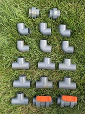 Spears (1-1/2) Inch Elbows, Couplers, T Connectors & 2 Italian made Ball Valves