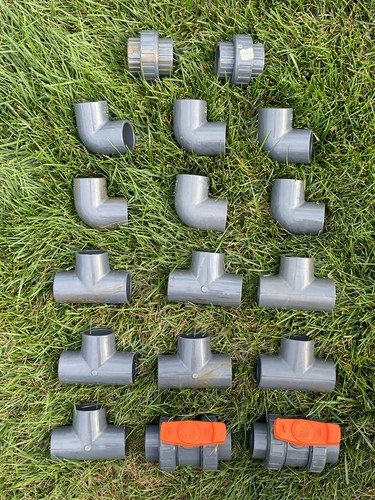 Spears (1-1/2) Inch Elbows, Couplers, T Connectors & 2 Italian made Ball Valves