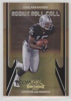 2007 Playoff Contenders Rookie Roll Call Black 42/100 Johnnie Lee Higgins RC 1u6