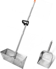 Sand Flea Rake with Beach Mesh Shovel, Detachable Long Handle Sand Sifter for