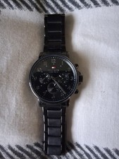 Tommy Hilfiger Daniel Men's Multi Functional Black Steel - 1710383
