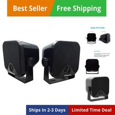 4 Inches Heavy Duty Waterproof Boat Marine Box Outdoor Speakers Surface Mount...