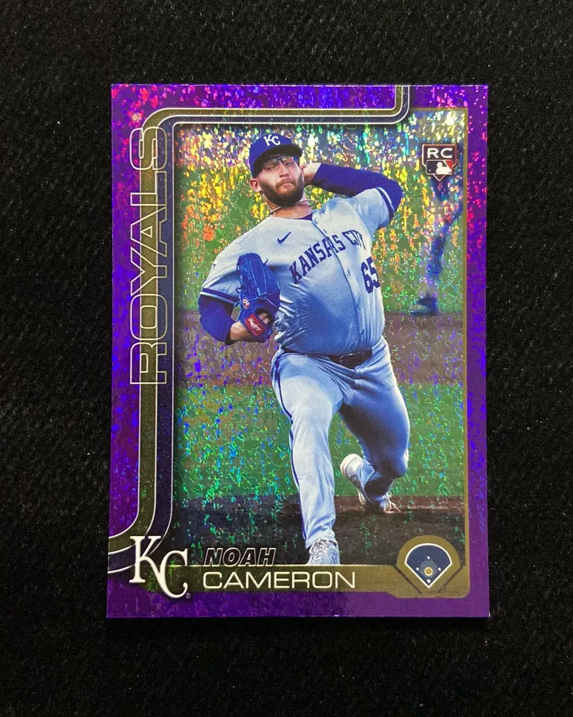 2025 Topps Update Series Purple Foil #US65 Noah Cameron RC Rookie /250 Royals HD