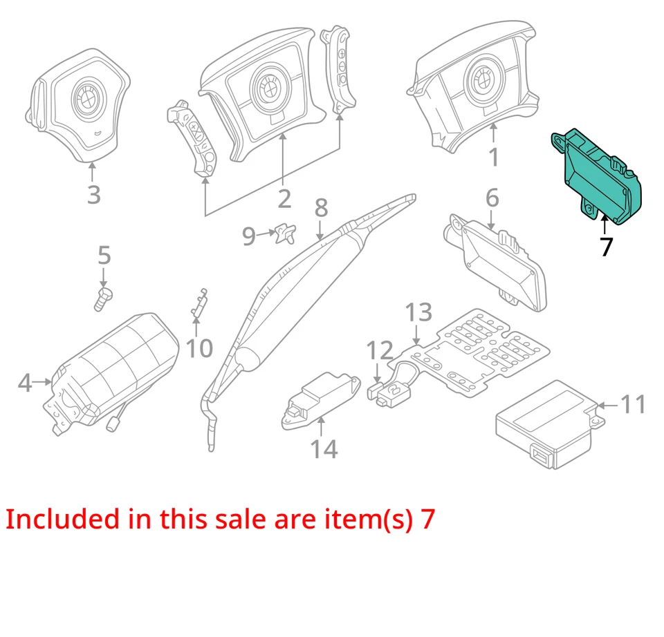 BMW 325i 2001-2006 diestro pasajero cuarto trasero airbag OEM Foto 4 de 4