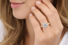 2.50ct Cubic Zirconia Solitaire Engagement Band Ring 10K Solid Gold Sz 7