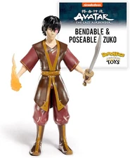 BendyFigs The Noble Collection - Avatar The Last Airbender Zuko 7.5-inch Figure
