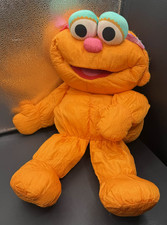 Vintage 1994 Sesame Street Zoe Plush Kid Dimension Hasbro 22" Orange Stuffed Toy