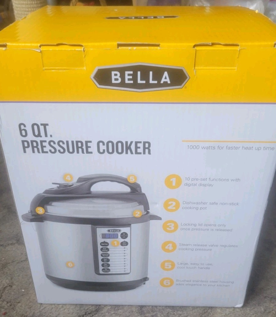 Bella 6 Qt. 10-in-1 Multi-Use Electric Pressure Cooker Stain