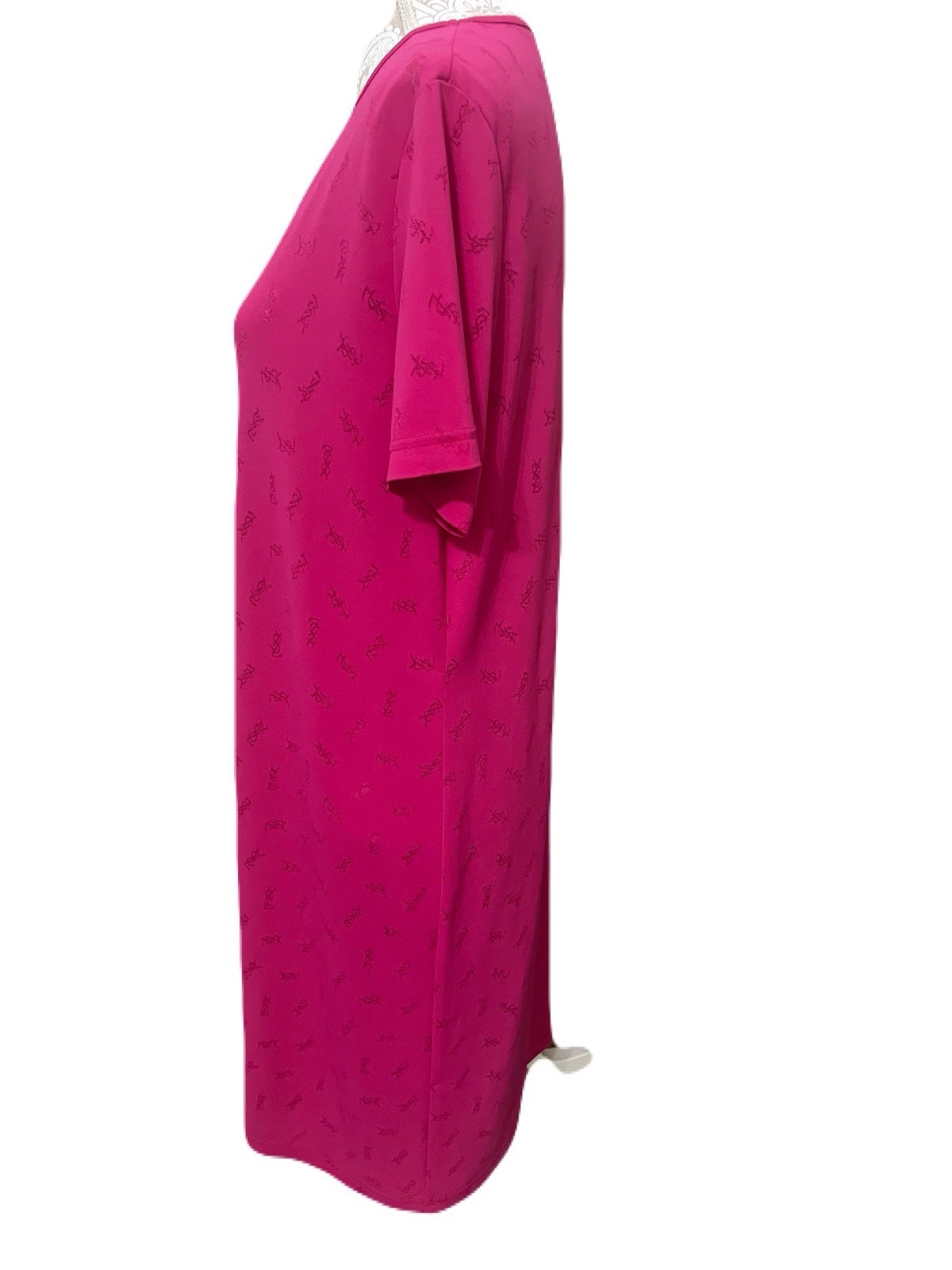 Abito Saint Laurent YSL Rosa Taglia Large Elasticizzato Autentico