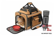 Cat Carrier Dog Carrier Airline Approved, Pet Carrier for 2 Cats Small Orange