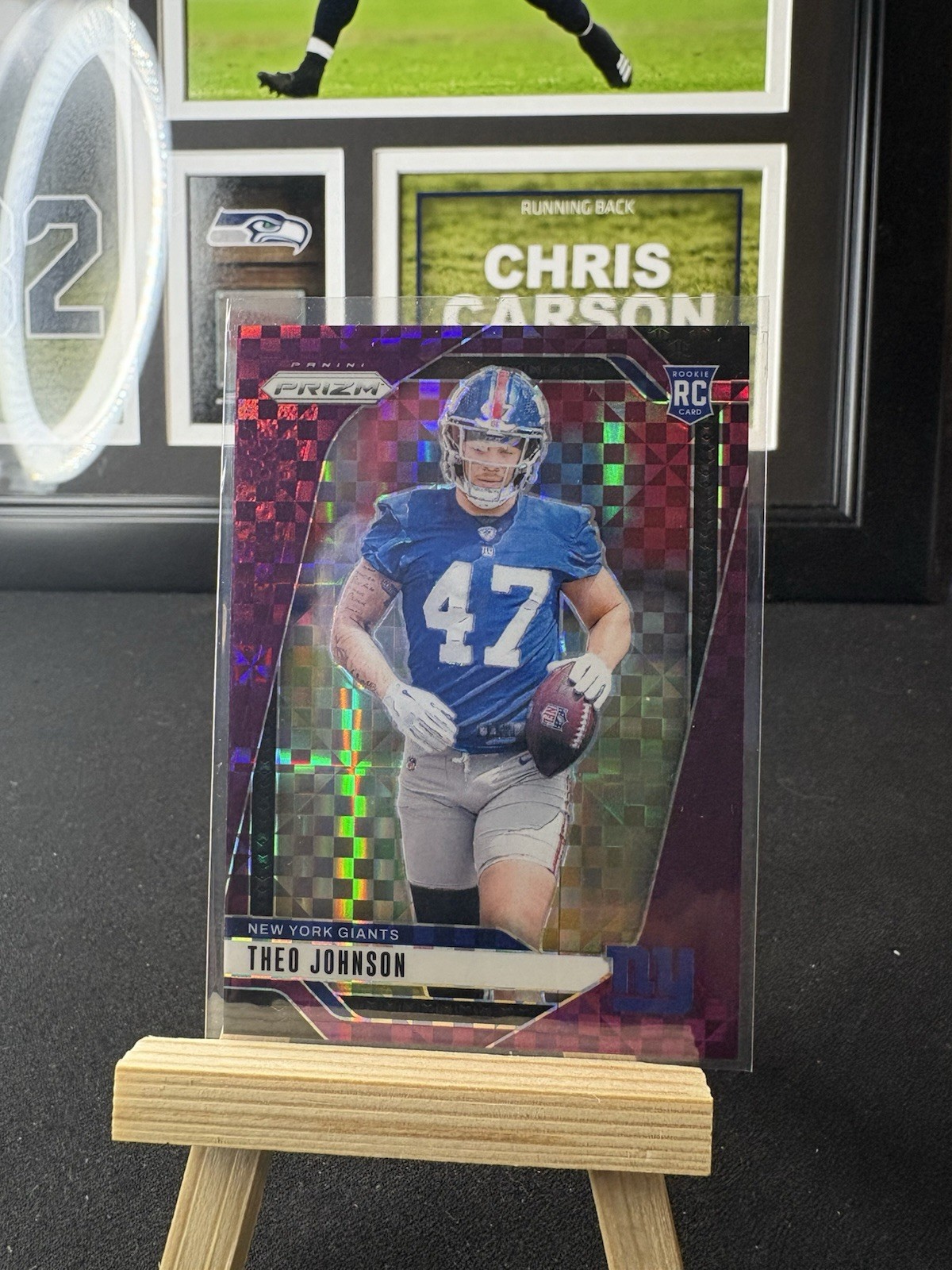 2024 Panini Prizm Rookies Purple Power Prizm /49 Theo Johnson #390 Rookie RC #C