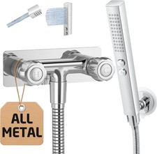 All Metal RV Shower Faucet with Hose and 2 Function Showerhead, KES No Leak C...