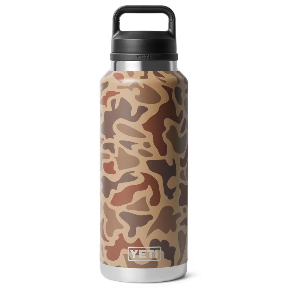 NEW Yeti Rambler 46oz Bottle w/ Chug Cap Wetlands Camo Water 2025