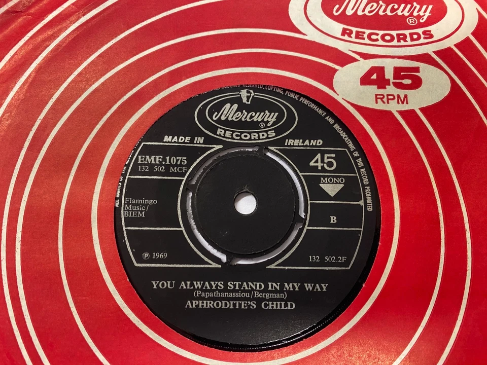 APHRODITE'S CHILD - End Of The World- IRISH PRESS 7" 1969 IRELAND PSYCH VANGELIS - Image 2 of 4