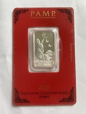 Pamp Year Of The Rabbit 2023 10g 999 Fine Silver Bar In Assay Card
