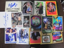 14- DIFFERENT SIGNED AUTO BASKETBALL HALL OF FAME CARDS HOF DECEASED
