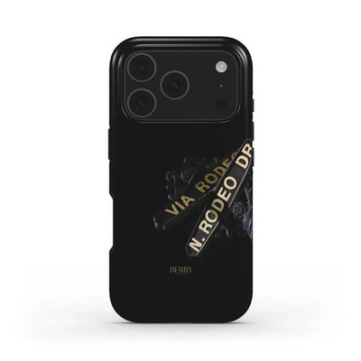 Phone Case Rodeo Drive Night Black Gold Beverly Hills Old Money Classy Trendy