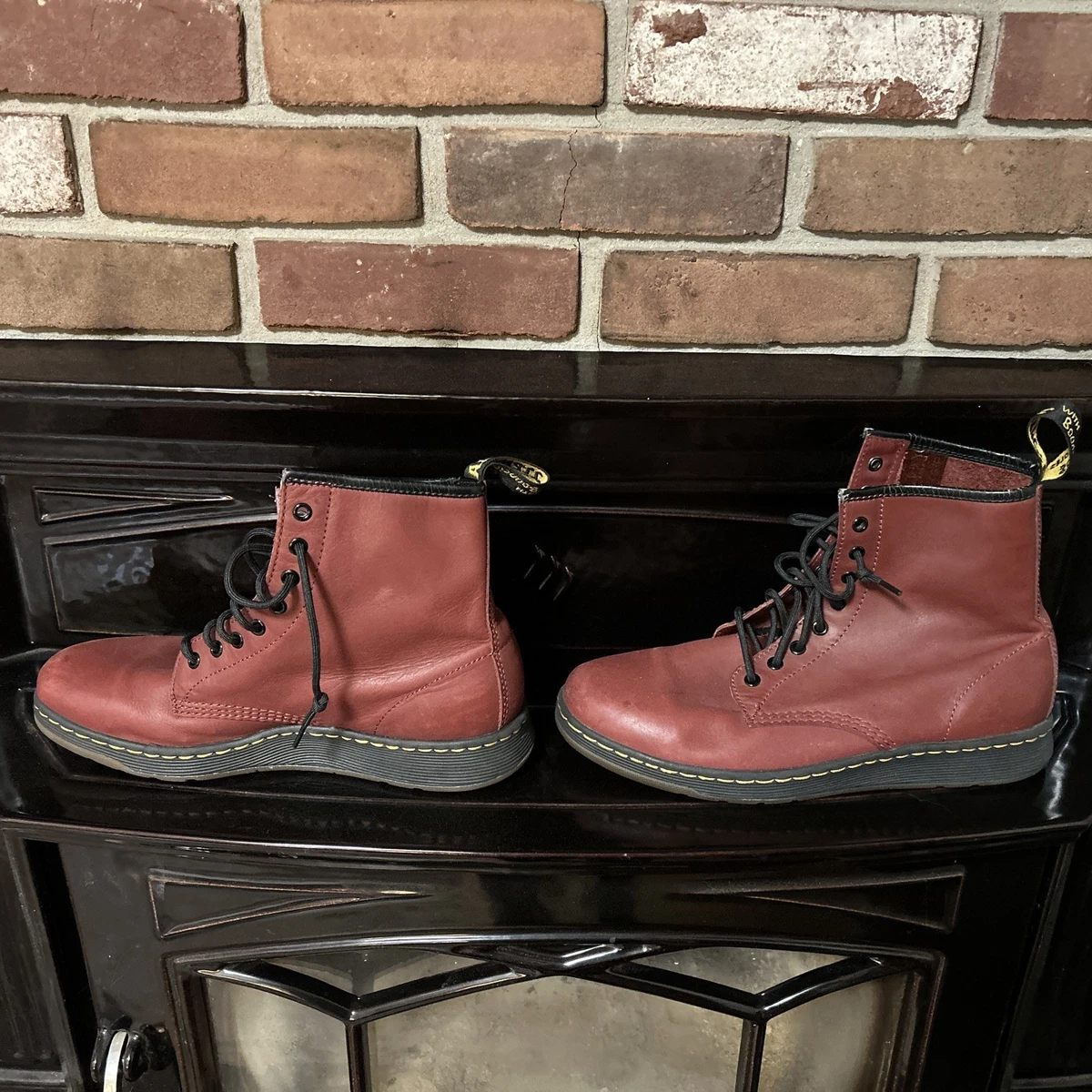 Dr. Martens Maleke Cherry Red Canvas Ankle Chukka Boots Men\'s Sz 10 Women Sz‎ 11 Dr. Martens Red Boots for Men for Sale - Shop New & Used  main image 2