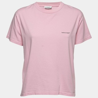 BALENCIAGA / Tシャツ/S/コットン/PNK/無地 Balenciaga Pink Cotton Logo TShirt L | eBay