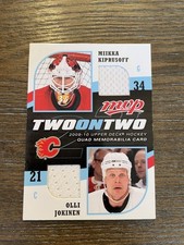 2009-10 UD MVP #J-LJKD Demitra Luongo Kiprusoff Jokinen Two on Two Jerseys