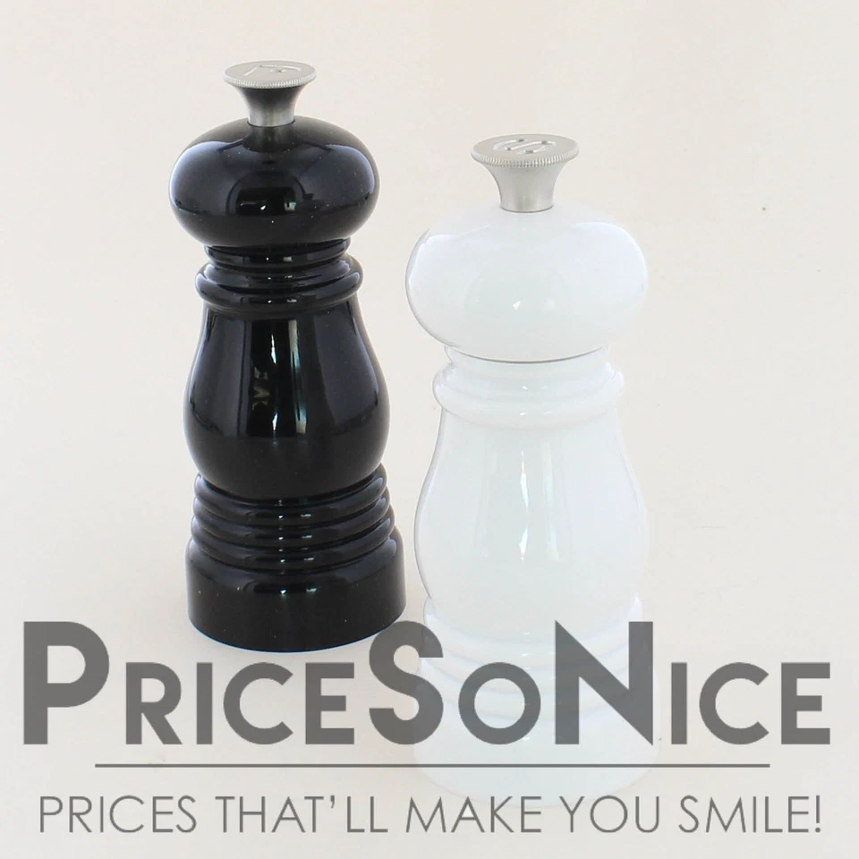 Juego de molinillo de sal y pimienta en blanco y negro Le Creuset precio de venta sugerido por el fabricante $70 - Nuevo Foto 4 de 4