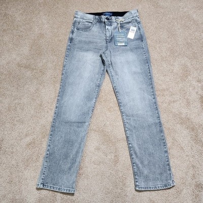 Democracy Ab Solution Women 12 Gray Straight Leg Mold and Hold Jeans NWT