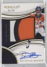 2016 Panini Immaculate Premium Rookie 44/49 Devontae Booker #DB Patch Auto 5w7