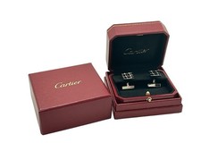 Cartier Cufflinks silver crocodile pattern palladium finish