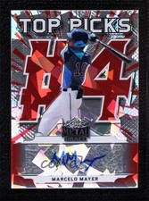 2021 Leaf Metal Draft Top Picks Red Crystals 2/2 Marcelo Mayer #TP-MM1 Auto uk2