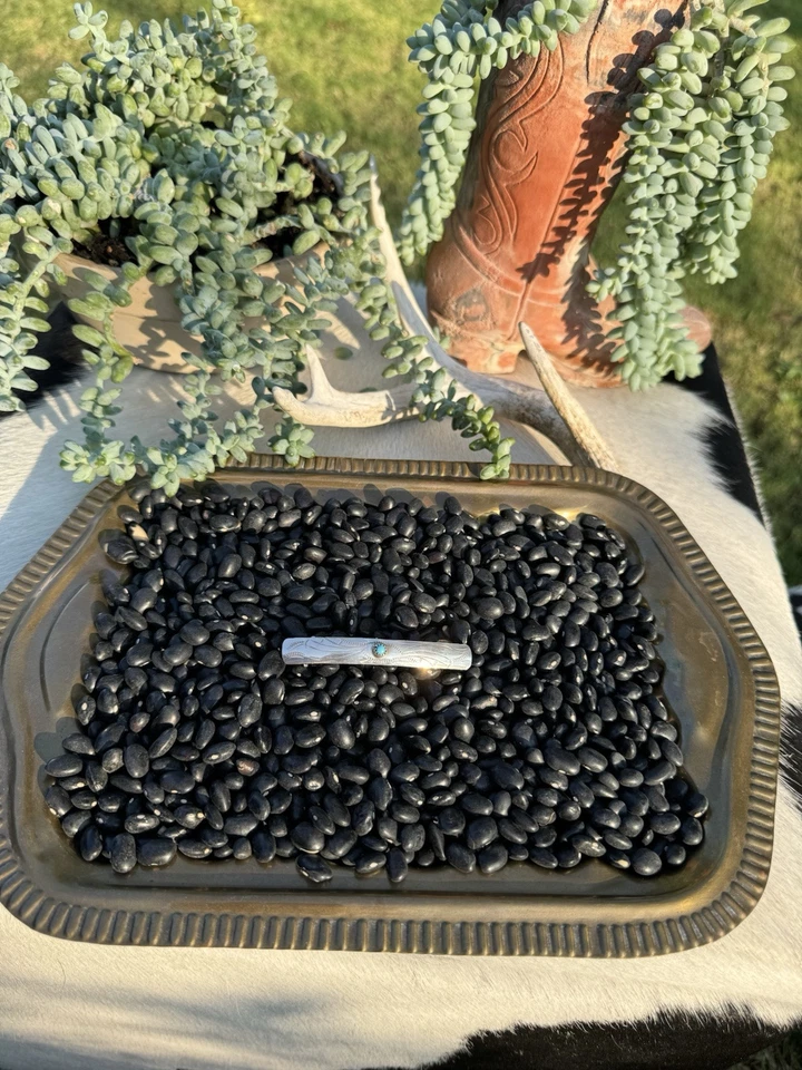 "Cordón de pelo turquesa de plata de ley de 2""" Foto 2 de 2
