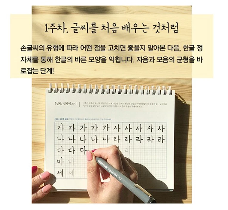 Learn Korean Writing  Hangul Calligraphy Workbook  Made in Korea  Ships Fast - Image 3 of 4