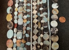 bulk sale //lot of 13 strands mix shape Amazonite stone beads/(t738d)