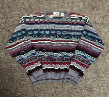 VTG Florence Tricot 3D Knit Coogi Style Sweater Men  s XL Blue/Red