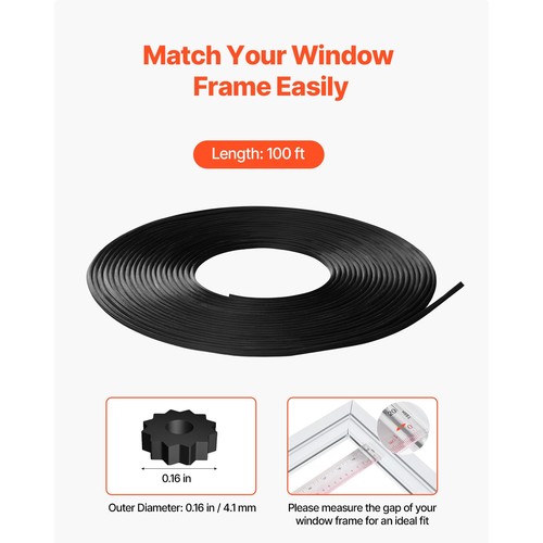 Window Screen Spline Retainer Spline 100 ft x 0.16 in Replacement Spline - Picture 2 of 12